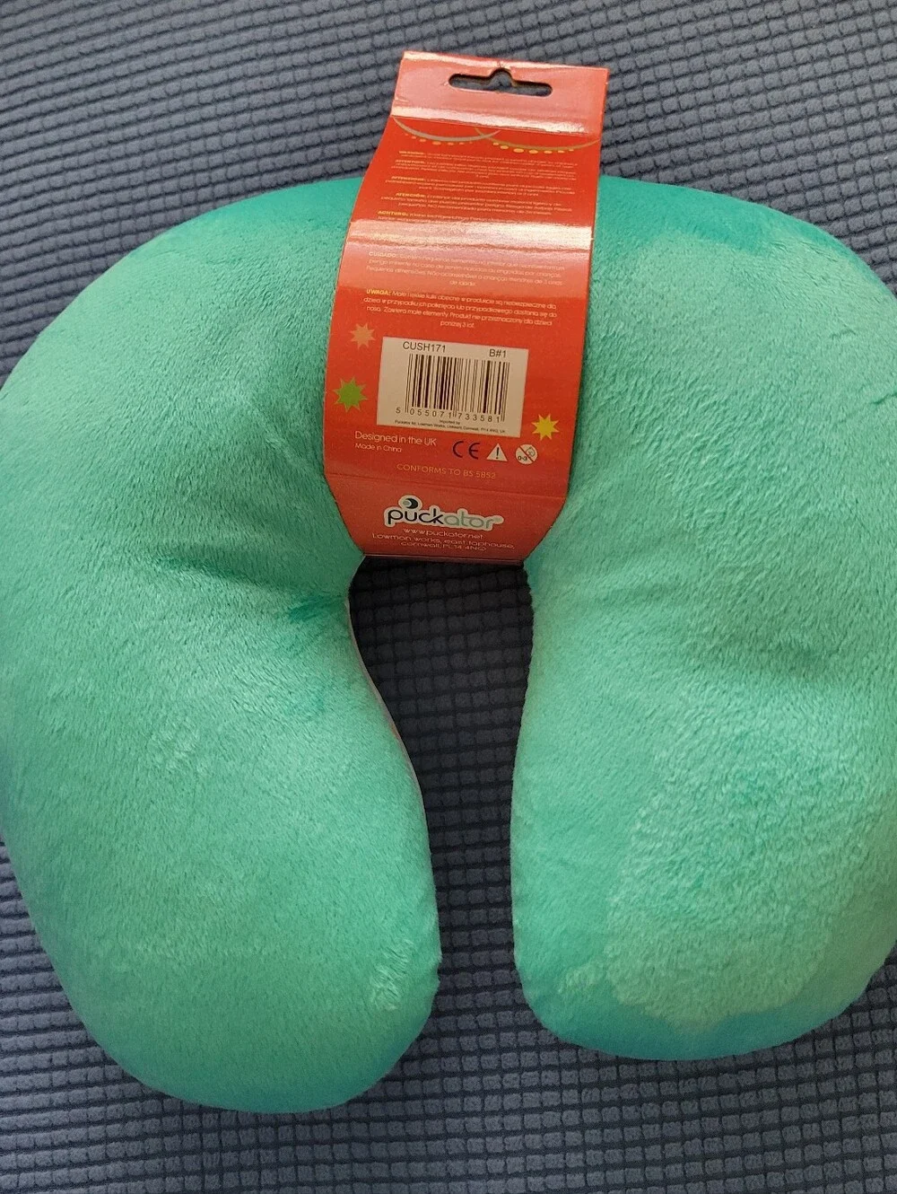 Travel Neck Pillow Llama Print - White & Teal NWT